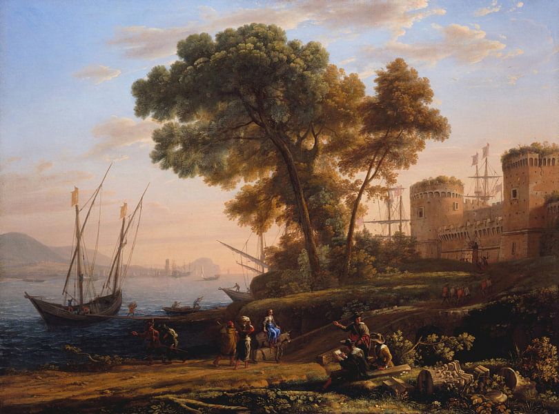 Een kunstenaar die de natuur bestudeert, Claude Lorrain... van Meesterlijcke Meesters
