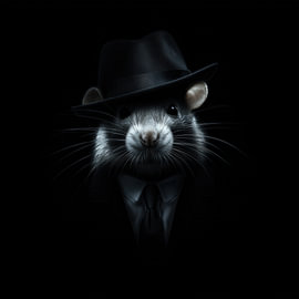 Porträt einer Mafia-Ratte von TheXclusive Art