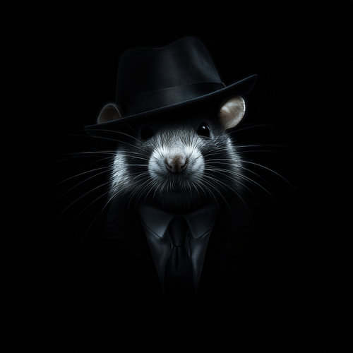 Porträt einer Mafia-Ratte