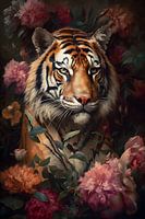 Tiger of flowers