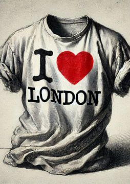 I Love London art print in Rembrandt style van Jaap Ros