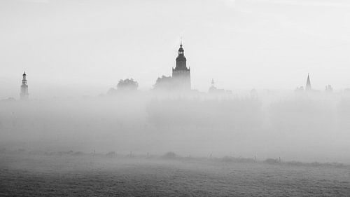 Zutphen tower town monochrome by Vladimir Fotografie
