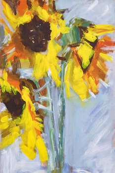 Zonnebloemen schilderij