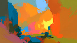Paysage abstrait vibrant
