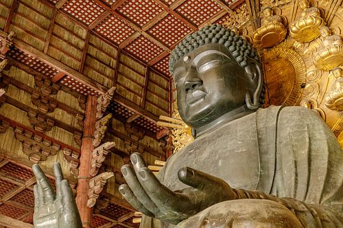 Boeddha-beeld in Todai-ji tempelcomplex
