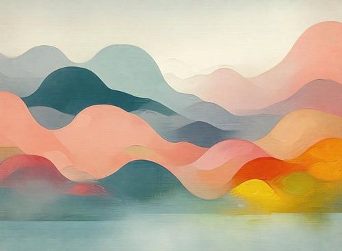 Contraste des couleurs | Mer de couleurs abstraite et ondulée