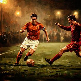 Nederland vs België Voetbalkunst van Jan Keteleer