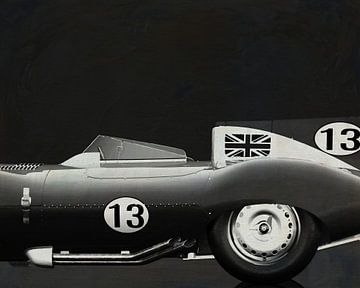 Jaguar Type D 1956 B&W sur Jan Keteleer