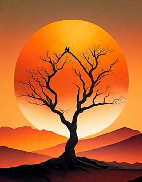 Duo in the desert by Fine Art Studios