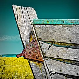 De oude houten boot van Leopold Brix