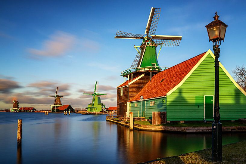 Zaanse Schans with long shutter speed by Marco Rutten