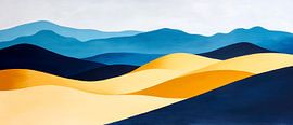 Sand dunes and mountains - colour harmony by Poster Art Shop
