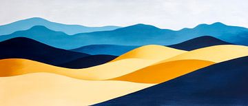 Sanddünen und Berge – Farbharmonie von Poster Art Shop