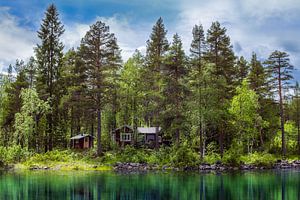 Lake hut by Arjen Roos