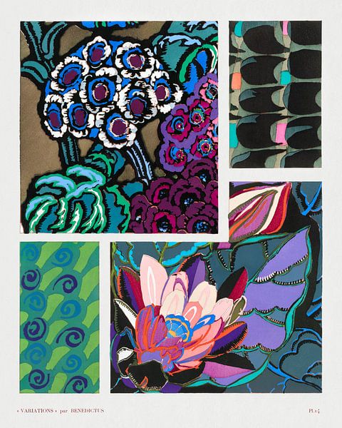 Geometric floral motifs, variations 14 by Masterful Masters