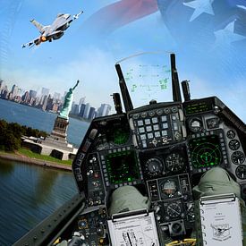 F-16C flyby of the Statue of Liberty 9/11 van Cornelisz van de Beste