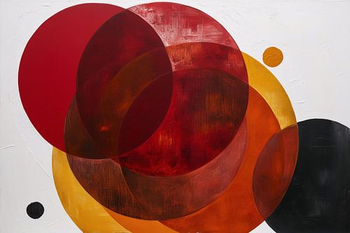Abstracte cirkels in warme kleuren