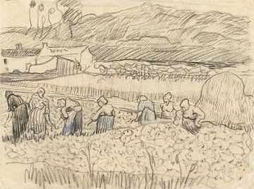 Vincent van Gogh. Landscape with peasant women