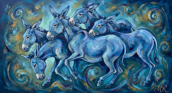 Blauwe ezelendans