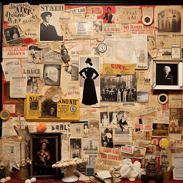 Nostalgie Pin Wand Memorabilien Wandkunst Geheimnisvoll von gm_designs