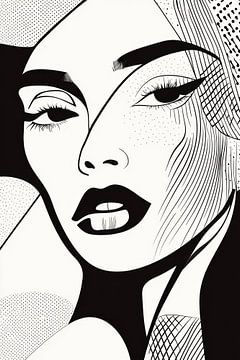 Moderne Schönheit in schwarz-weiß von Poster Art Shop