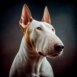 Portrait eines Bull Terrier Illustration