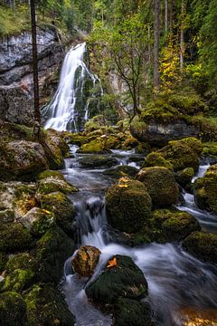Autumn at the Gollinger waterfall in Tyrol by Achim Thomae Photography