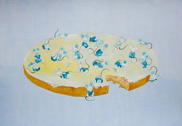 Kinderschilderij     Blauwe muizenbeschuit van Anne-Marie Somers