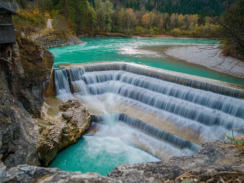 Long exposure Lech Falls near Füssen