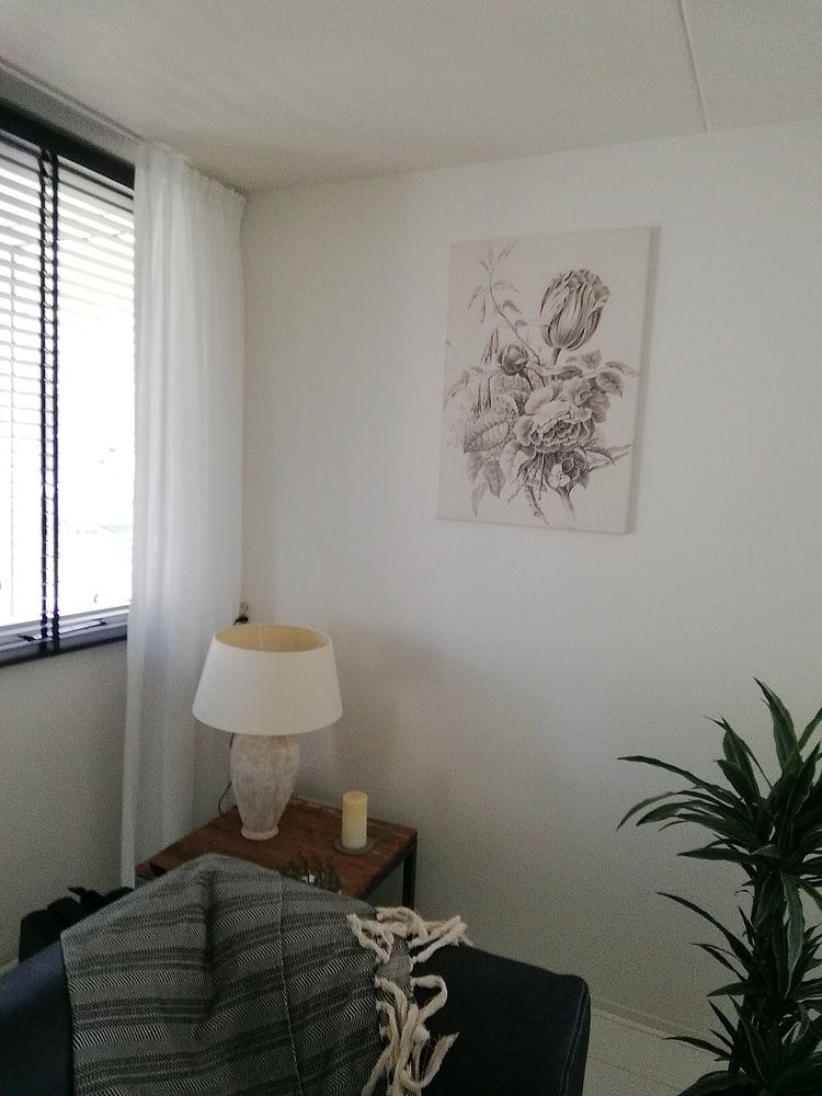 Stilleven boeket in zwart wit 