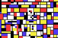Piet Mondriaan stijl abstract en non-figuratief van Gert Hilbink thumbnail