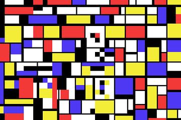 Piet Mondrian Stil abstrakt und nicht-figurativ von Gert Hilbink