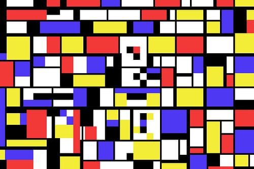 Piet Mondriaan stijl abstract en non-figuratief