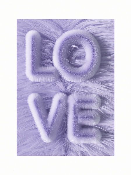 Flauschige Liebe - Flieder von Malou Studio