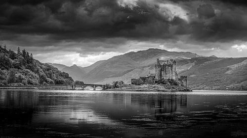 Eilean Donan Castle in Black and White — Scottish Highlands by Exclusive Photos by Erwin Floor