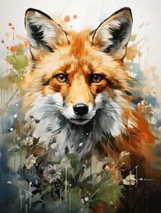 Aquarelle Füchse mit Naturtönen