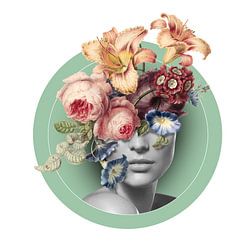 Selbstbildnis mit Blumen (9)