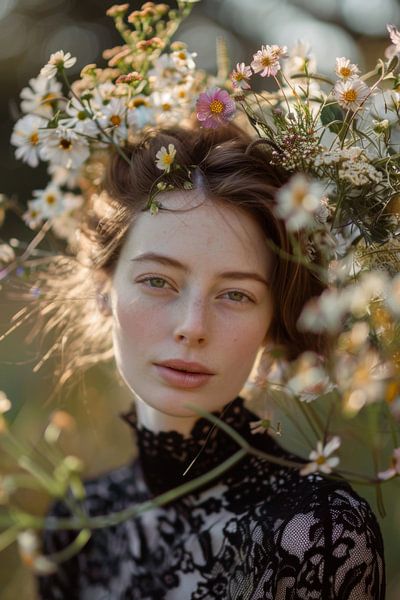 Bloemenmagie en een vriendelijke glimlach van Poster Art Shop