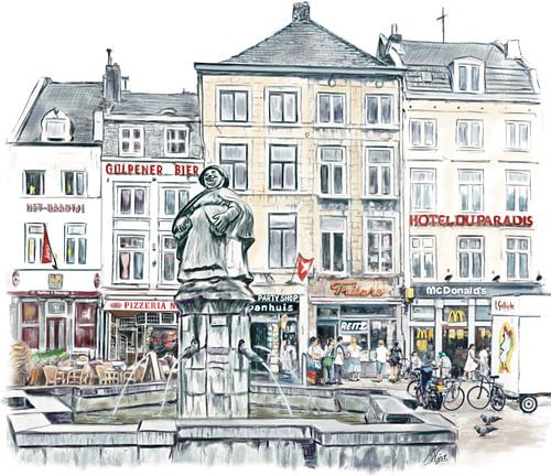 Mooswief (fontein), markt Maastricht
