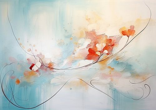 Vloeiende Bloemen | Abstracte Bloemen
