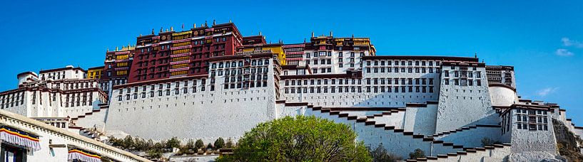 Photo panoramique du Palais du Potala à Lhasa, Tibet par Rietje Bulthuis