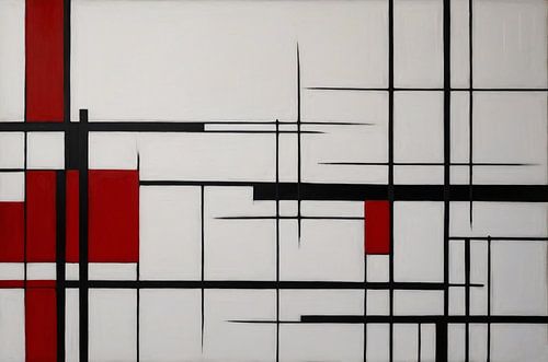 Rood en zwart minimalisme