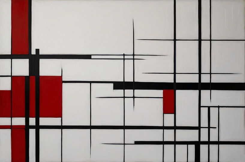 Rood en zwart minimalisme van Art & Soul Creations