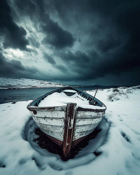 Winterlandschap van fernlichtsicht