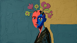 Blooming Mind: Die sich entfaltende Leinwand der Gedanken von Aden Pink Studio