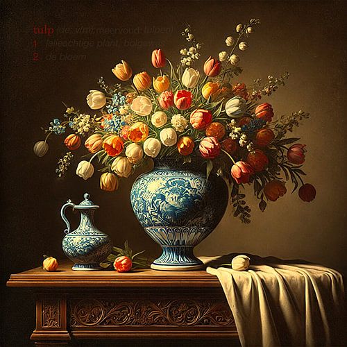 Splendeur des tulipes en porcelaine - Une ode au XVIIe siècle