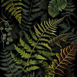 Ein Dschungel aus Farnen von Vythryd Arts