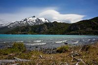 Schneebedeckte Berge im Herzen Patagoniens
