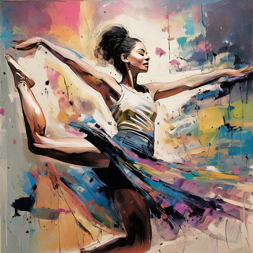 Danseres mix van verschillende technieken