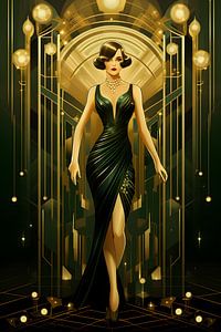 Flapper Chic in grün